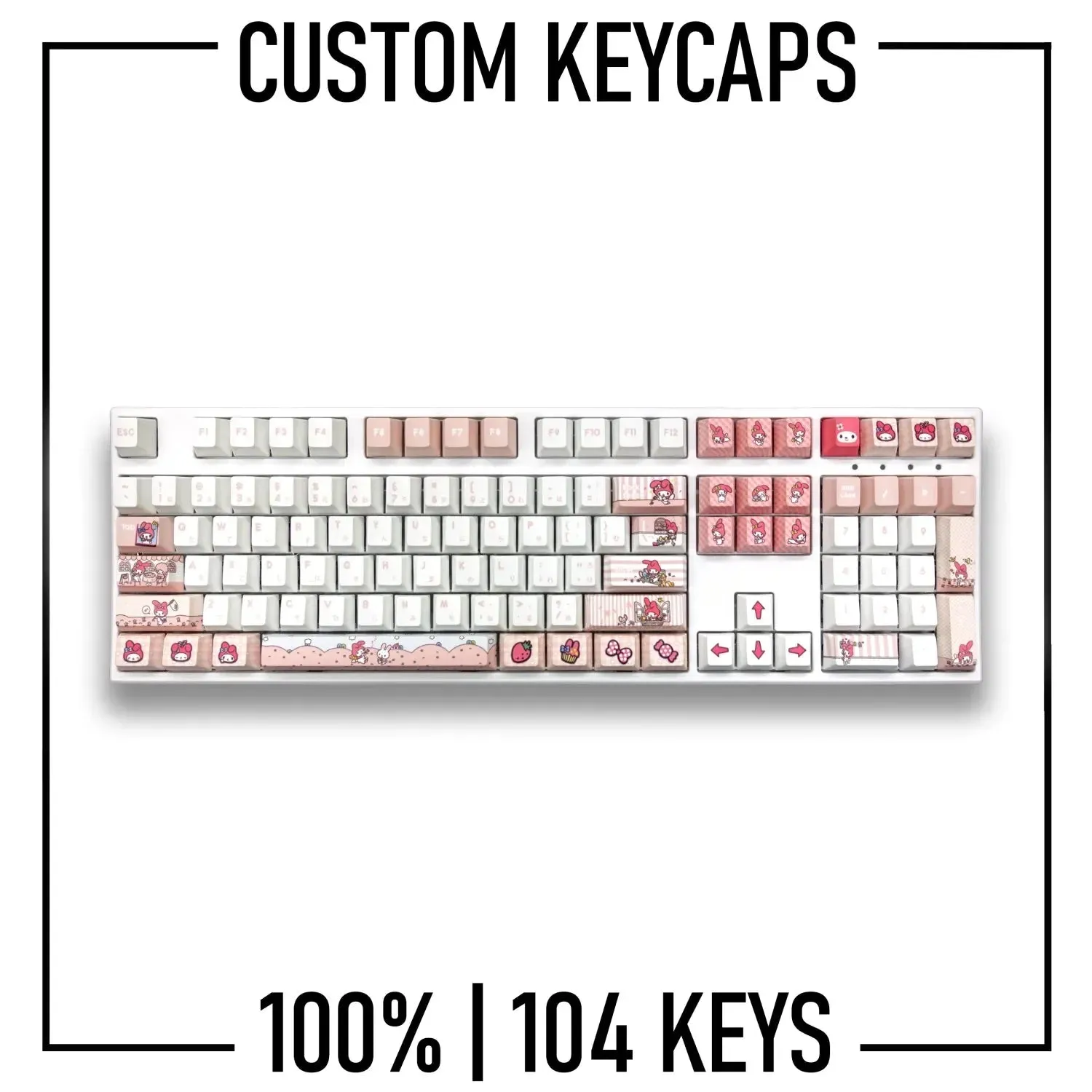 100% keyboard Custom Keycaps set ( ANSI | 108 Keys )