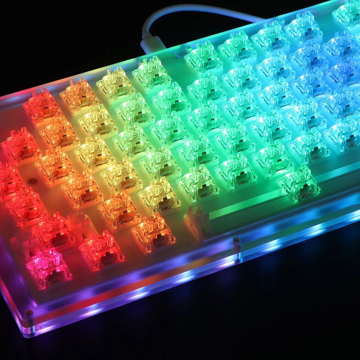 10/70 x FEKER Crystal Switches 3 Pin Linear Prelubed Mechanical Switch for Mechanical Gaming Keyboard
