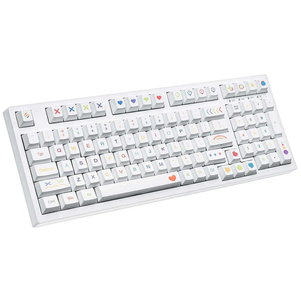 129 Keys Pencil Chalk PBT Keycap Set Sublimation Charry Profile Custom Keycaps for Mechanical Keyboards