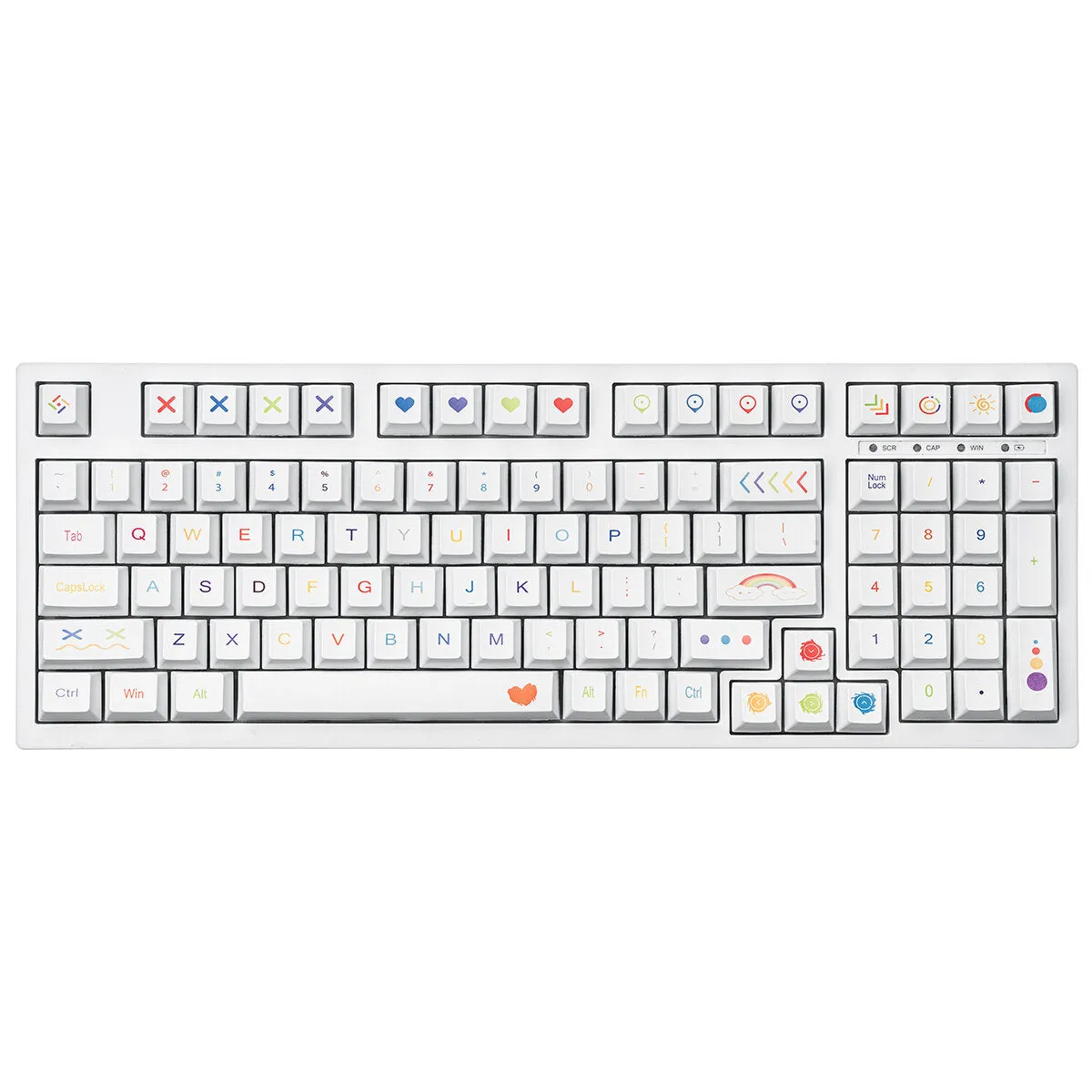 129 Keys Pencil Chalk PBT Keycap Set Sublimation Charry Profile Custom Keycaps for Mechanical Keyboards