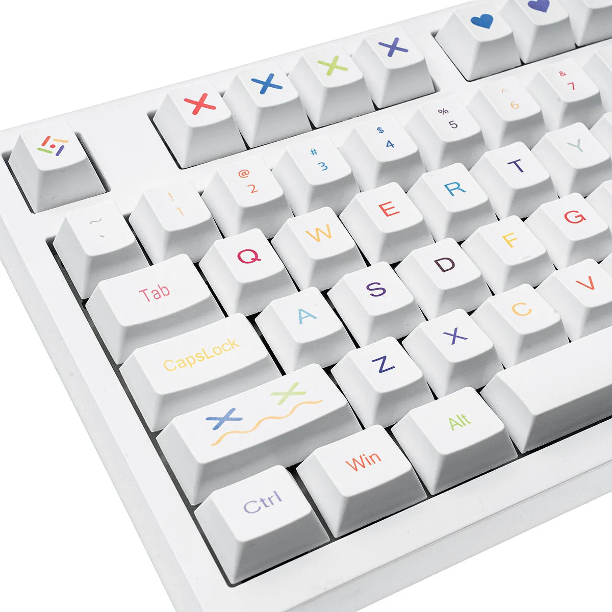 129 Keys Pencil Chalk PBT Keycap Set Sublimation Charry Profile Custom Keycaps for Mechanical Keyboards