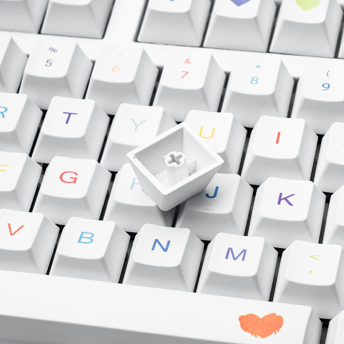 129 Keys Pencil Chalk PBT Keycap Set Sublimation Charry Profile Custom Keycaps for Mechanical Keyboards