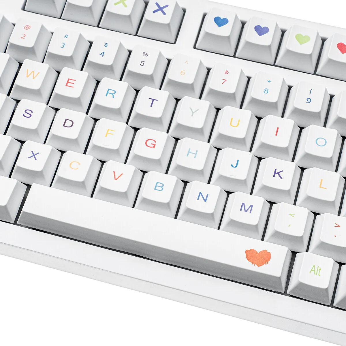 129 Keys Pencil Chalk PBT Keycap Set Sublimation Charry Profile Custom Keycaps for Mechanical Keyboards