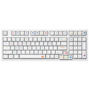 129 Keys Pencil Chalk PBT Keycap Set Sublimation Charry Profile Custom Keycaps for Mechanical Keyboards