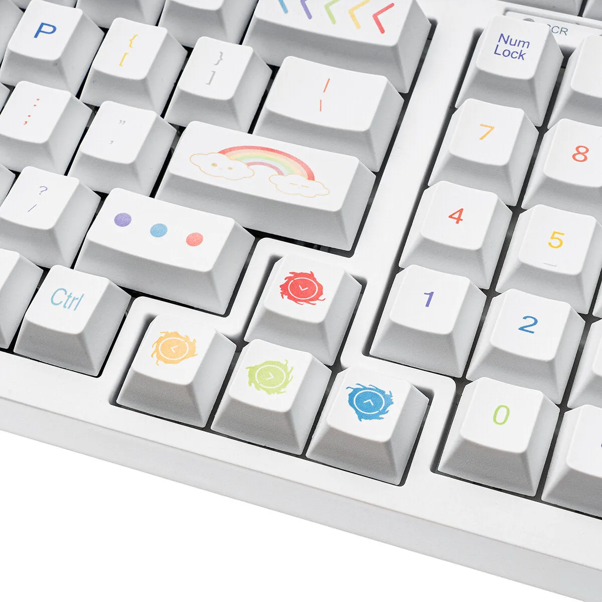 129 Keys Pencil Chalk PBT Keycap Set Sublimation Charry Profile Custom Keycaps for Mechanical Keyboards