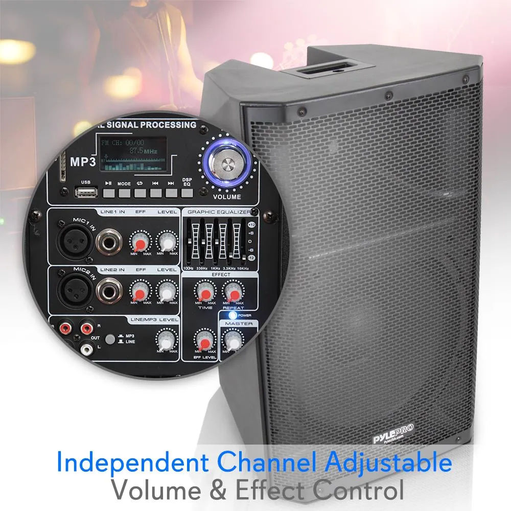 15’’ Stage & Studio Speaker - Bluetooth Pa Monitor Loud-Speaker System With Mp3/Usb/Sd Playback (1400 Watt)