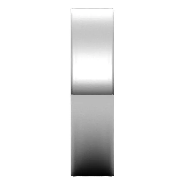 18K White Gold Flat Ultra-Light Wedding Band, 5 mm Wide