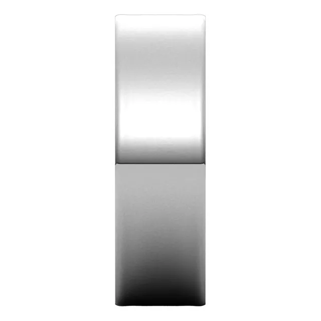 18K White Gold Flat Ultra-Light Wedding Band, 6 mm Wide