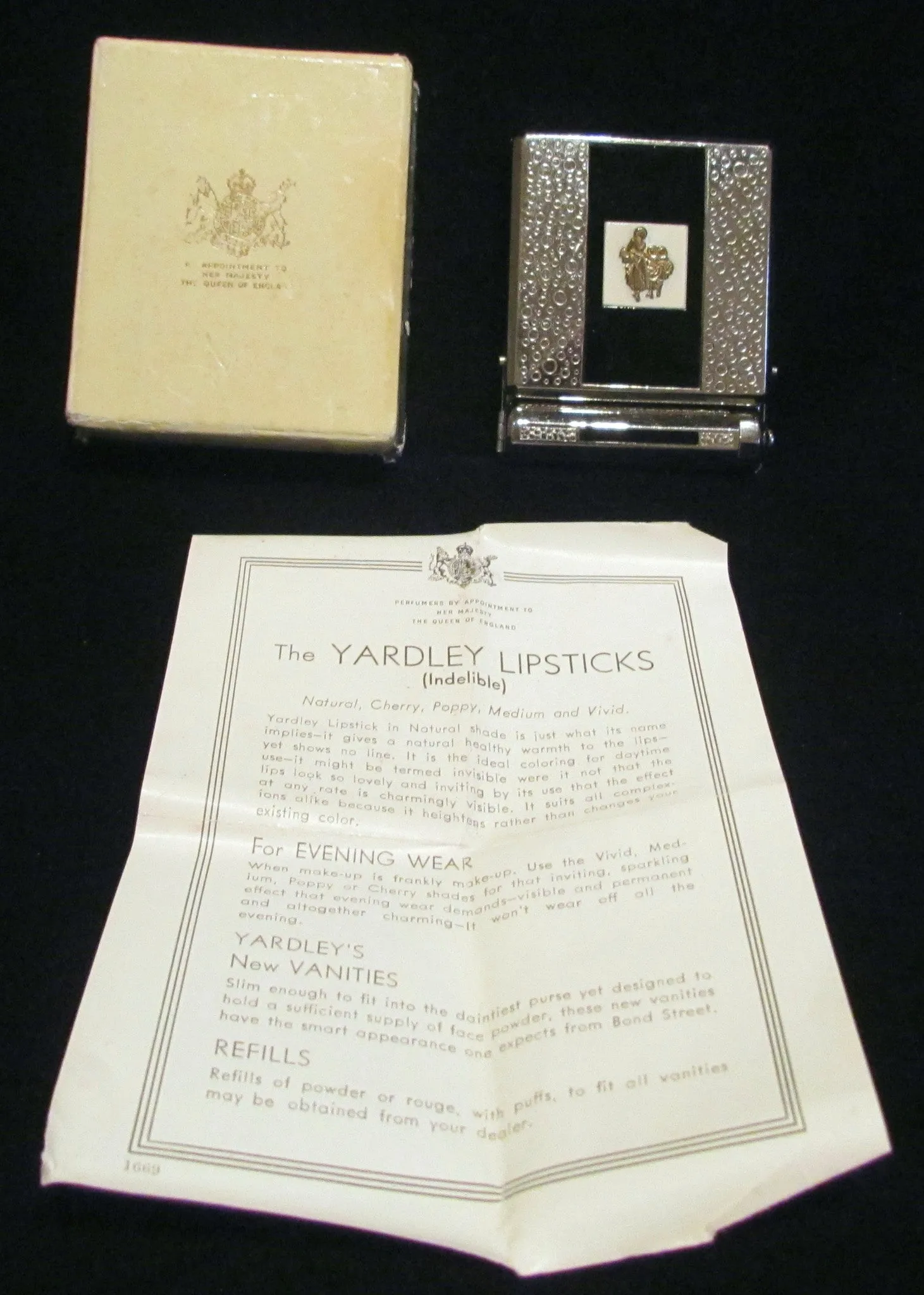1930s Yardley London Compact Powder Mirrors Rouge Lipstick Compact In The Original Box