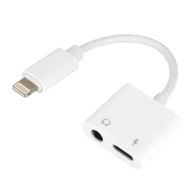 2-in-1 3.5mm Headphone Adapter Charger Audio Splitter Dongle