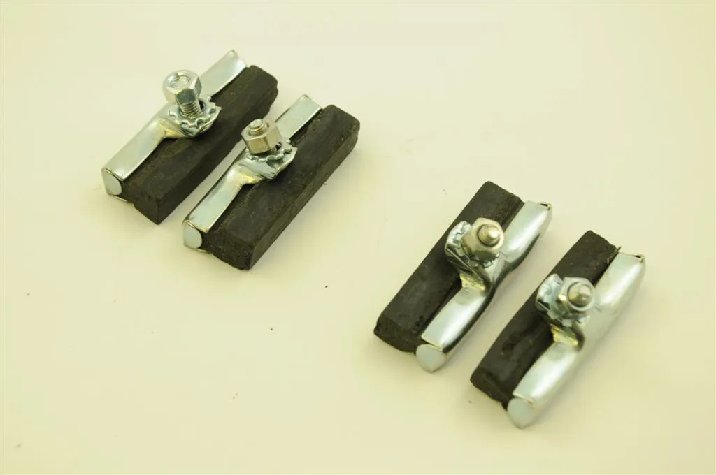 2 PAIR ROD BRAKE BLOCKS FOR VINTAGE RALEIGH,PHILLIPS,SUNBEAM,HUMBER,BSA 50mm