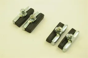 2 PAIR ROD BRAKE BLOCKS FOR VINTAGE RALEIGH,PHILLIPS,SUNBEAM,HUMBER,BSA 50mm