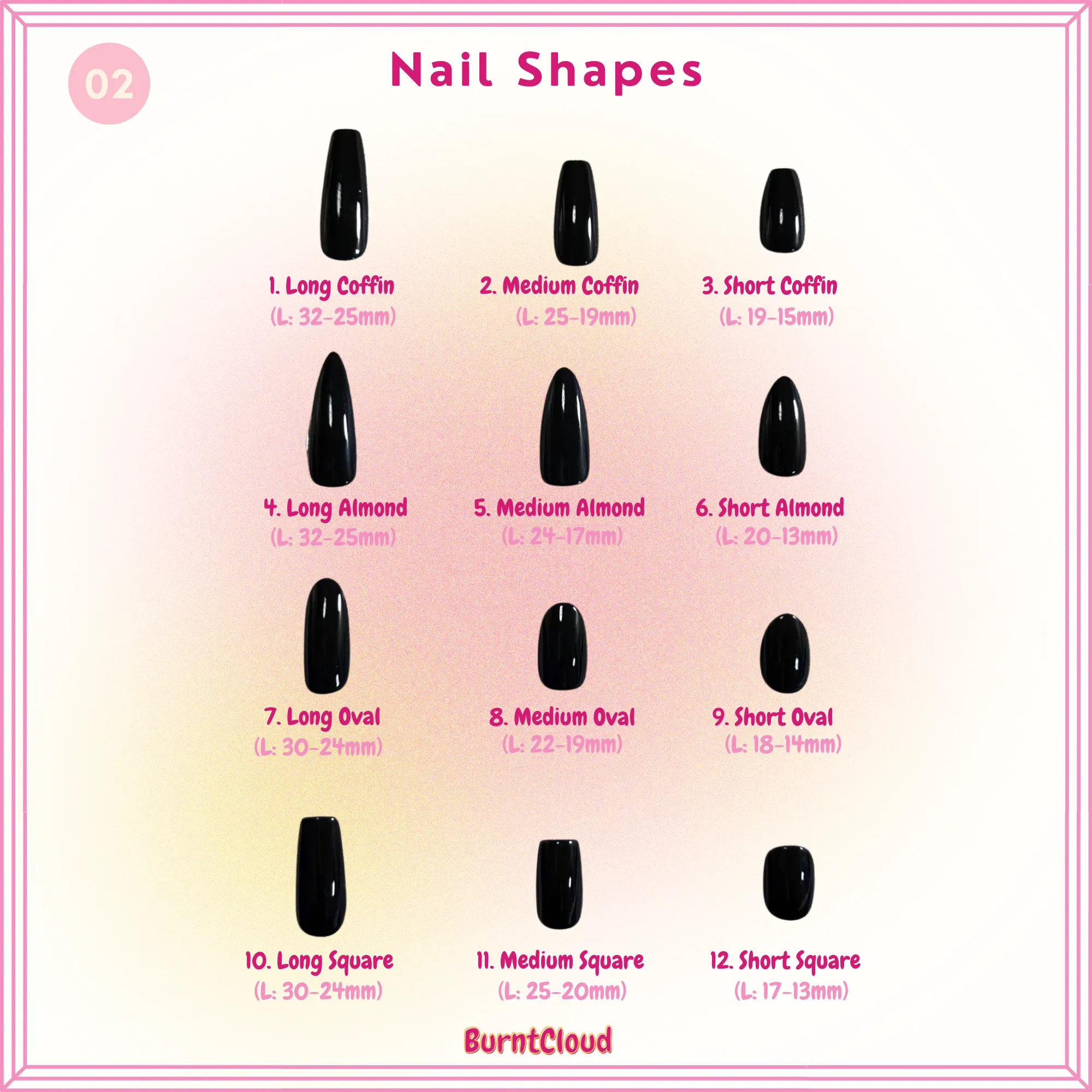 229 "Athena" Rose Pink 3D Chrome White Frenchtips Custom  Press on Nails