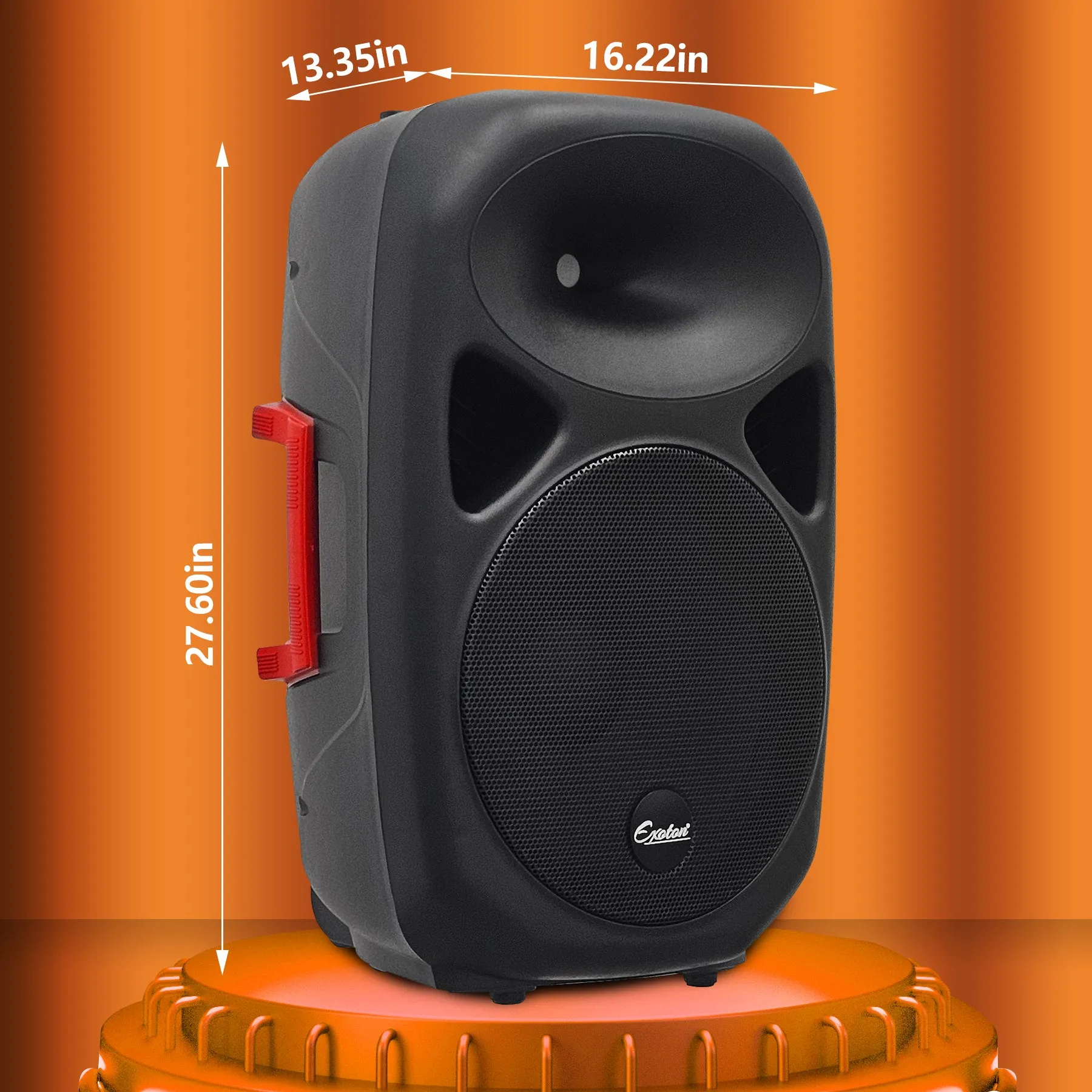 2500W 15-inch Bluetooth Surround Sound System With 8 Channel Mixer