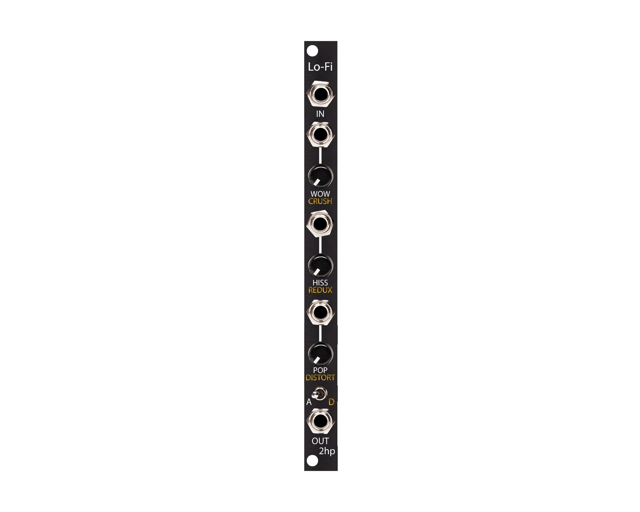 2hp Lo-Fi Audio Degradation Emulator - Black