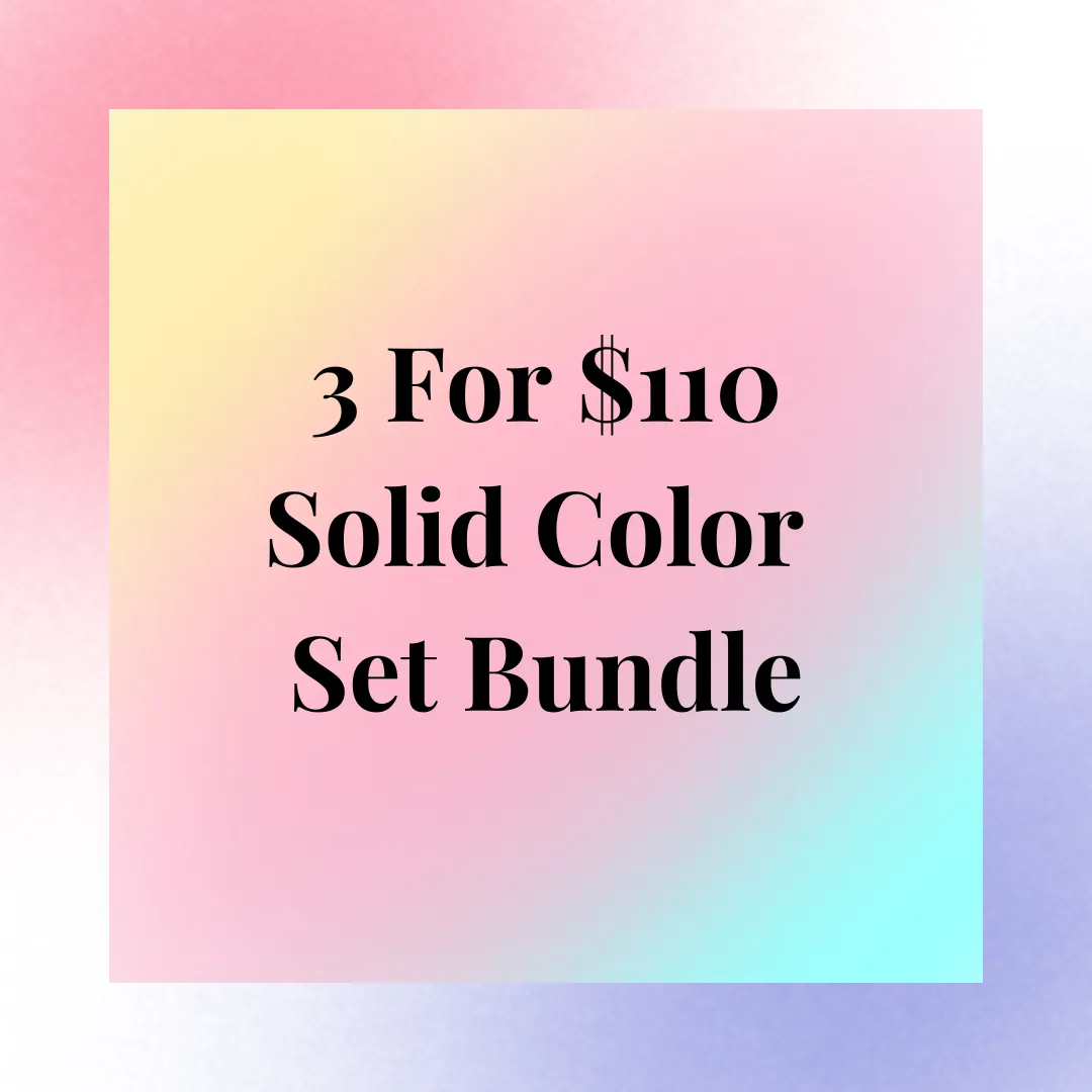 3 Solid Color Sets