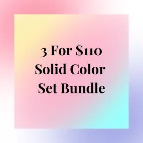 3 Solid Color Sets
