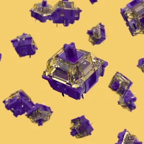 45Pcs DAREU Violet Gold V2 Mechanical Switch 3-Pin Transparent Cover Factory Pre-Lubed Tactile Switch for DIY Customized Mechanical Keyboard