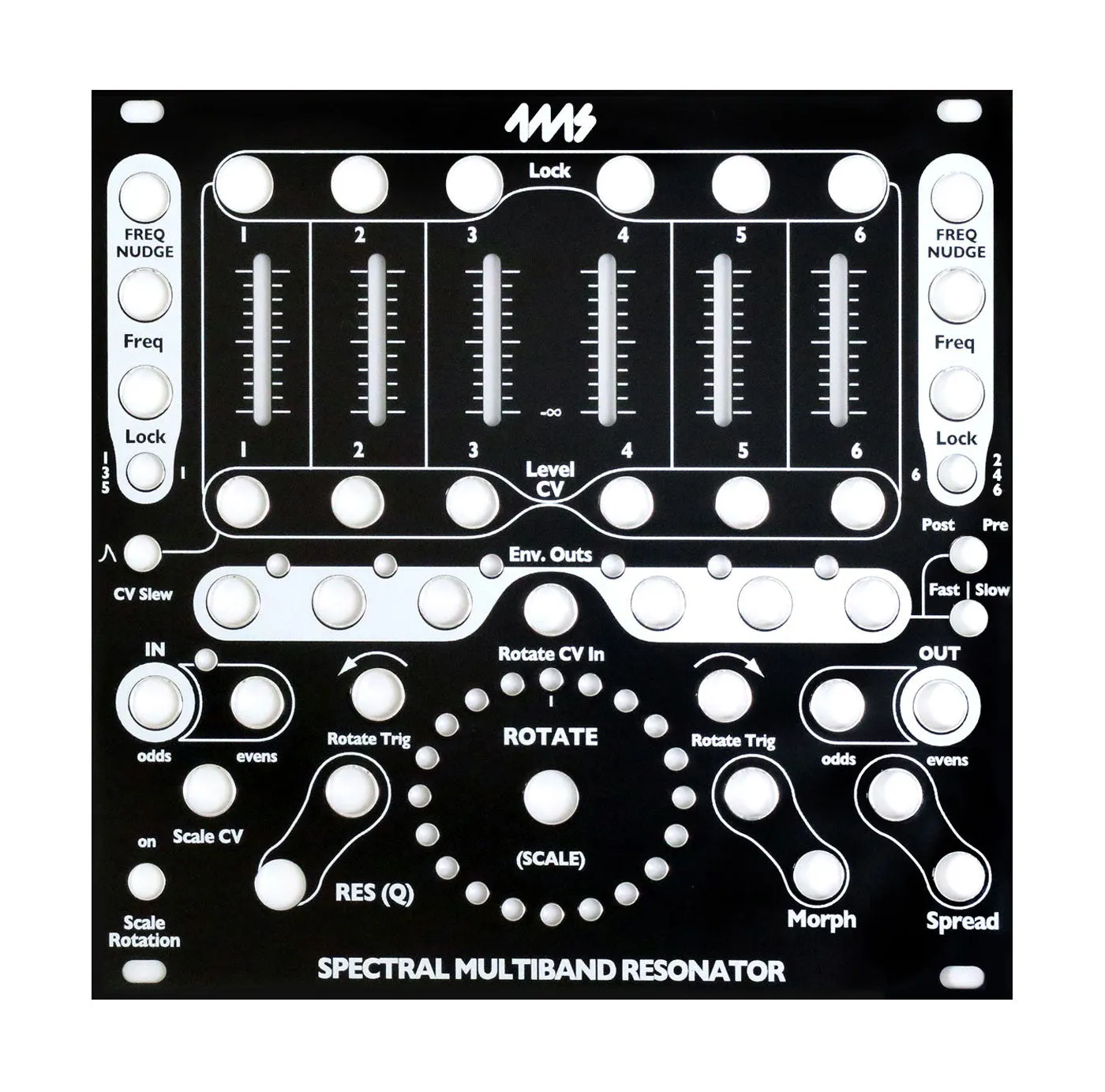 4ms Spectral Multiband Resonator Black Faceplate