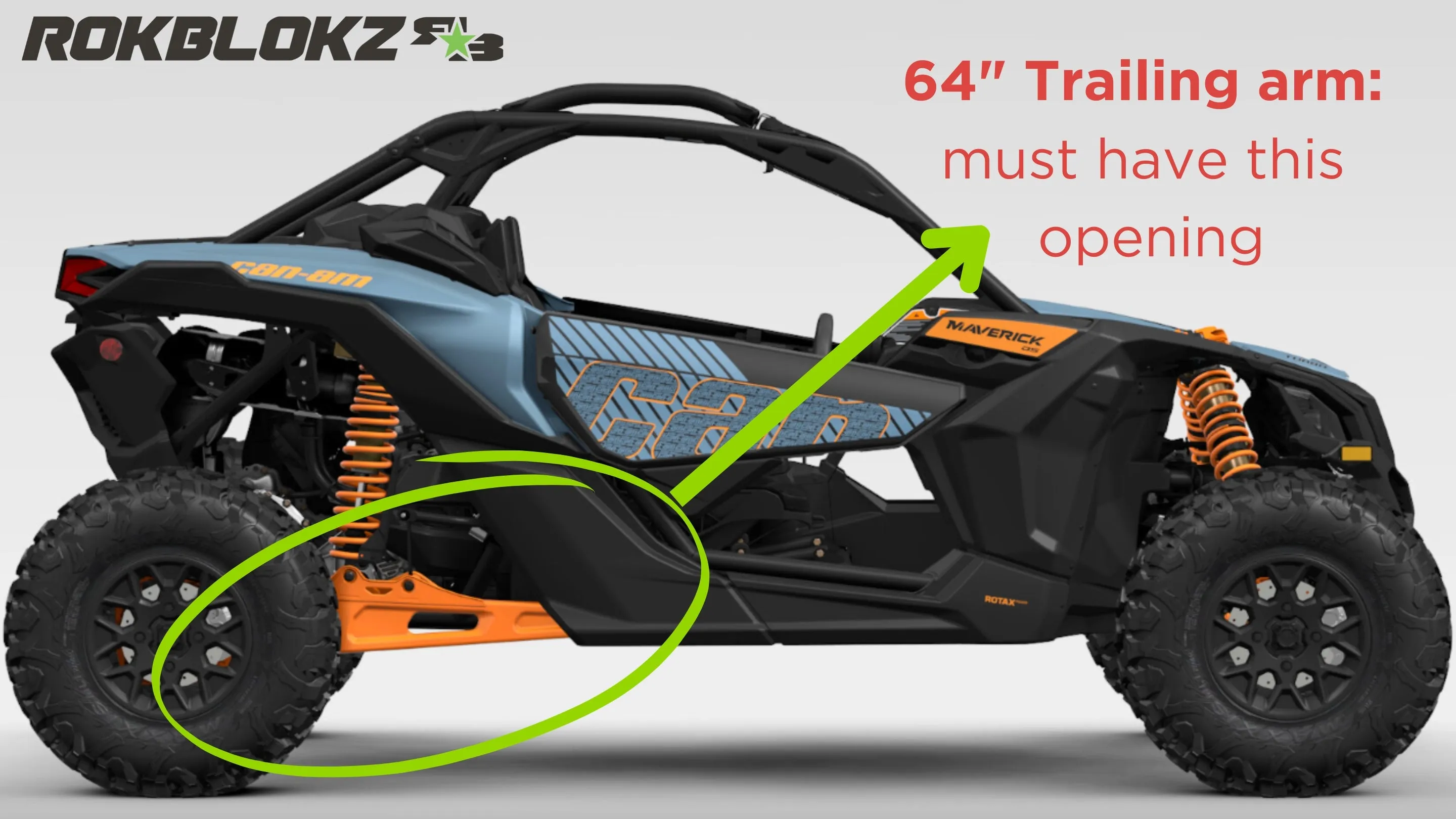 64" Can-Am Maverick X3 2017  Trailing Arm Guards
