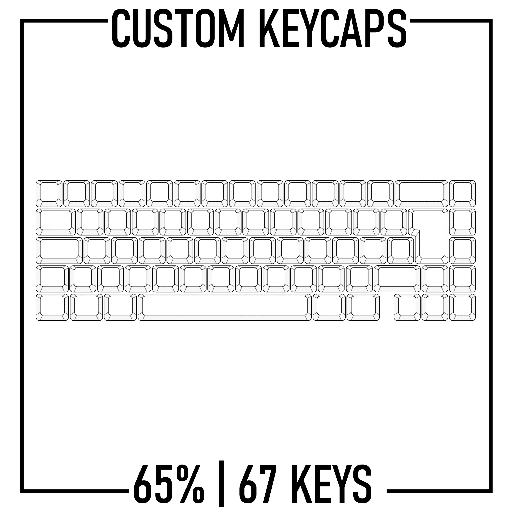 65% Custom Keycaps Sets ( ISO | 67 Keys )