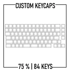 75% Keyboard Custom Keycaps ( ANSI | 84 Keys )