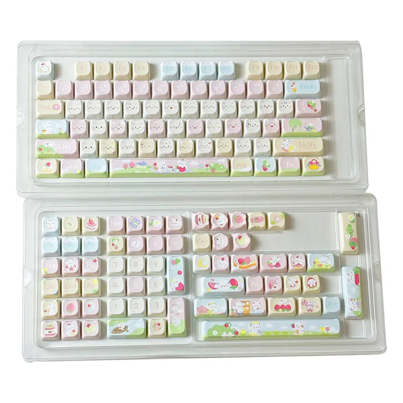 ACGAM Cream Strawberry MAO Profile Keycaps Set