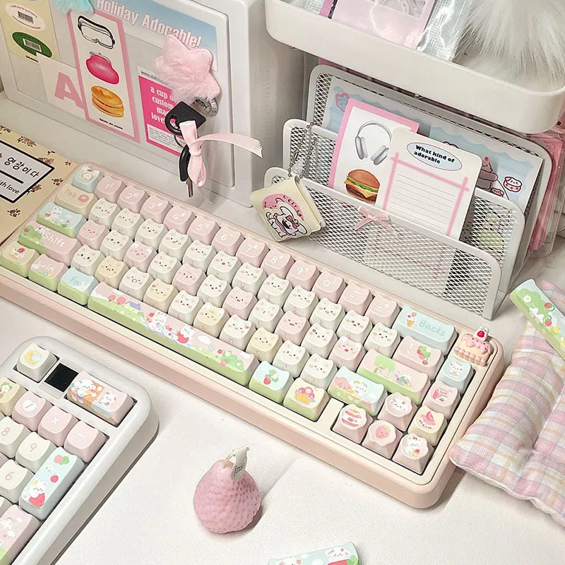 ACGAM Cream Strawberry MAO Profile Keycaps Set