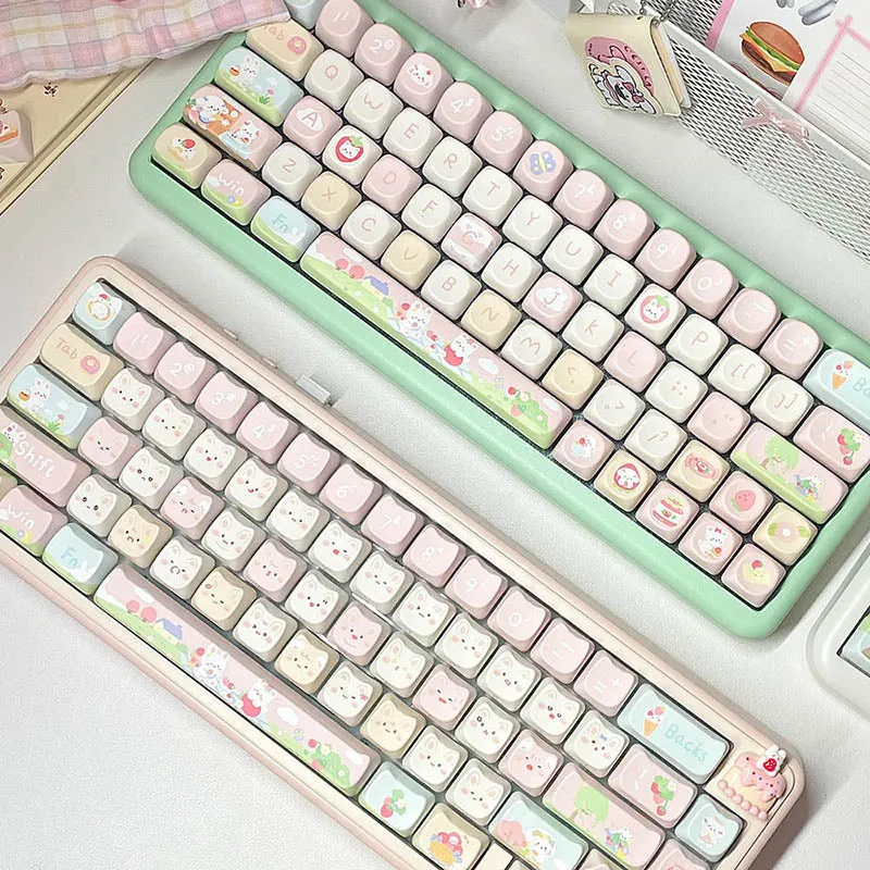 ACGAM Cream Strawberry MAO Profile Keycaps Set