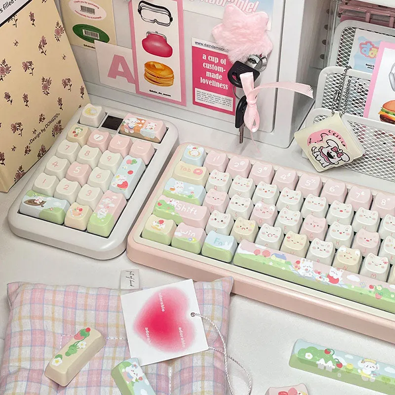 ACGAM Cream Strawberry MAO Profile Keycaps Set