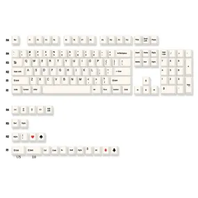 ACGAM Minimalist White Dye-Subbed PBT MDA Profile Keycap Set 126 Keys