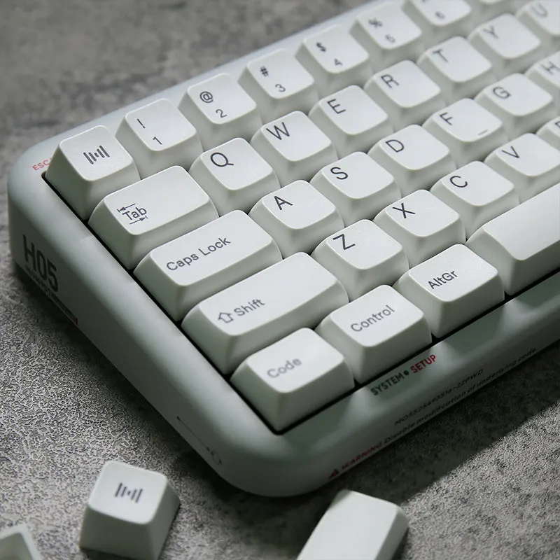 ACGAM Minimalist White Dye-Subbed PBT MDA Profile Keycap Set 126 Keys