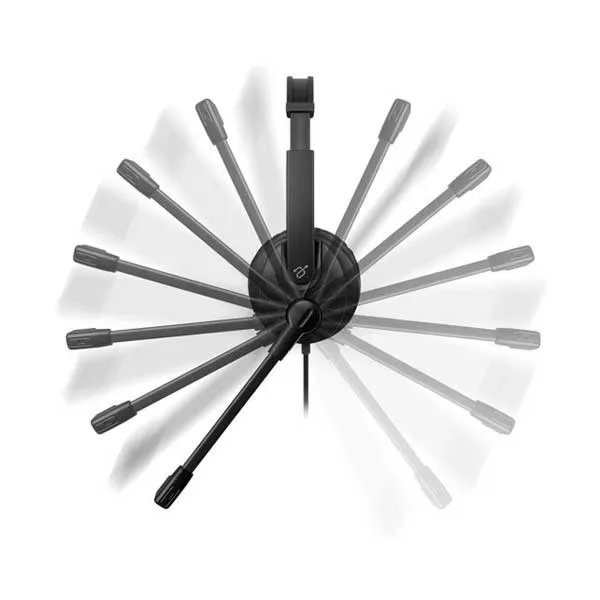 Aluratek AWH352FB Wired 3.5mm Stereo Headset with Noise Reducing Boom Mic and In-Line Controls