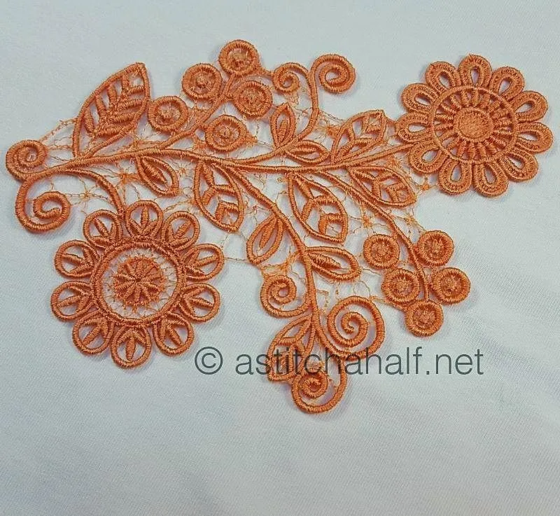 Amandine Freestanding Lace Earrings and Motif