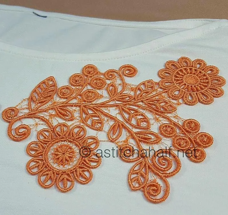 Amandine Freestanding Lace Earrings and Motif