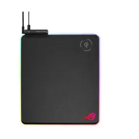 ASUS ROG BALTEUS Qi Wireless Charging RGB Hard Gaming Mouse Pad with Aura Sync lighting and USB Passthrough