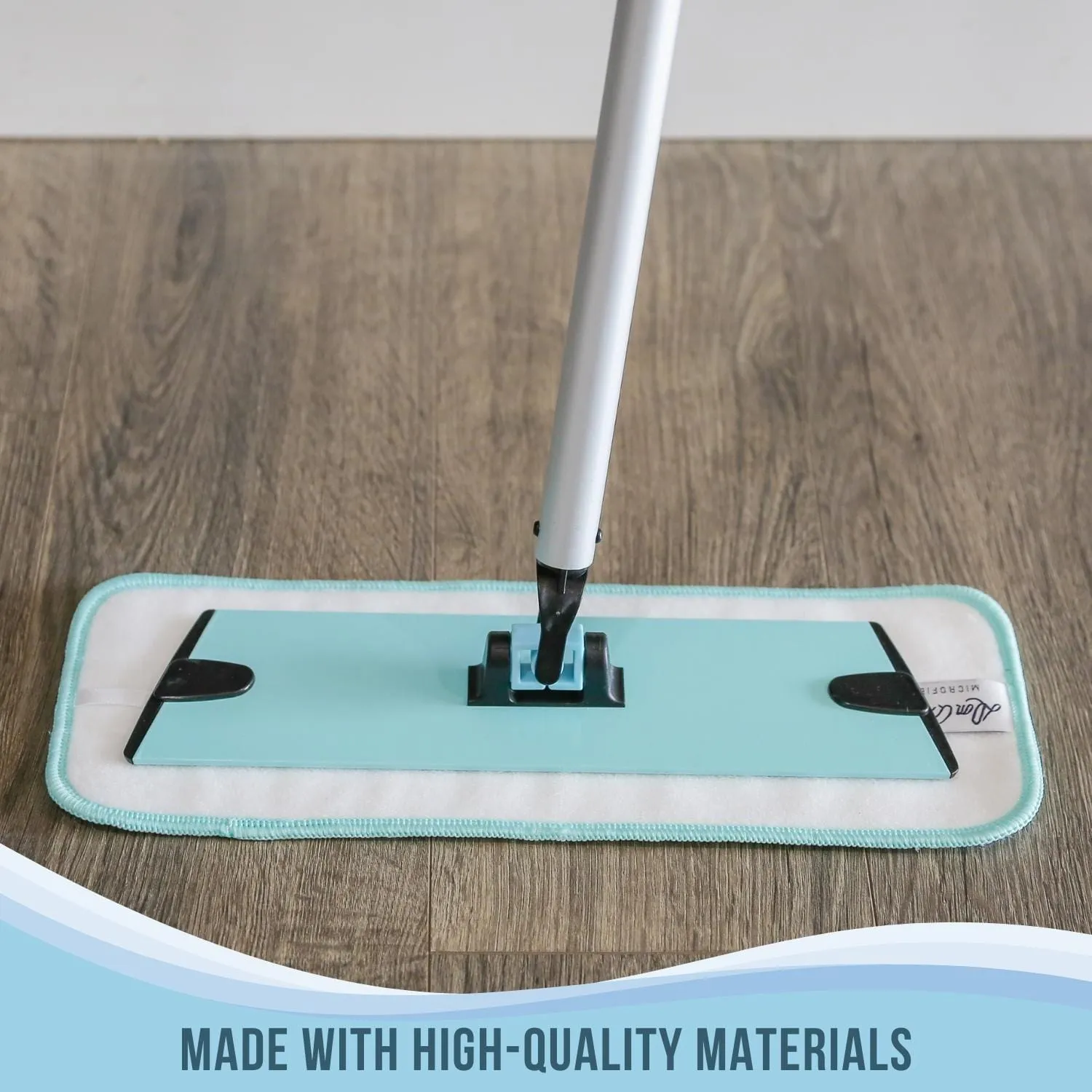 BULK CASE: Don Aslett 12" Microfiber Mop *Aqua* 10 count