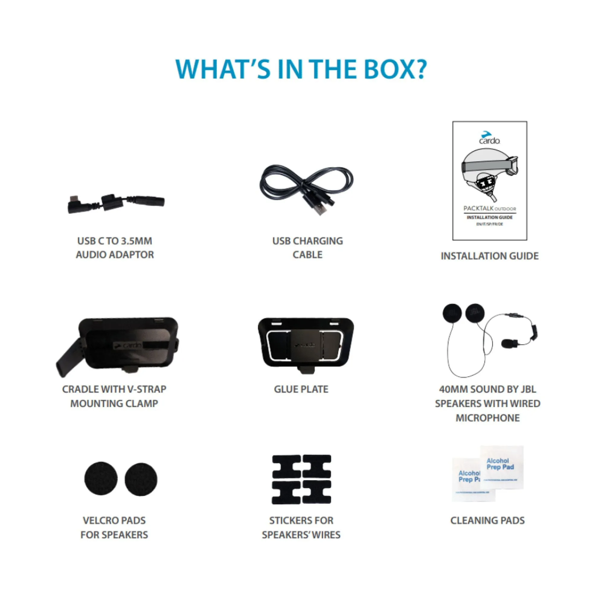 Cardo PackTalk Outdoor 2nd Helmet Kit