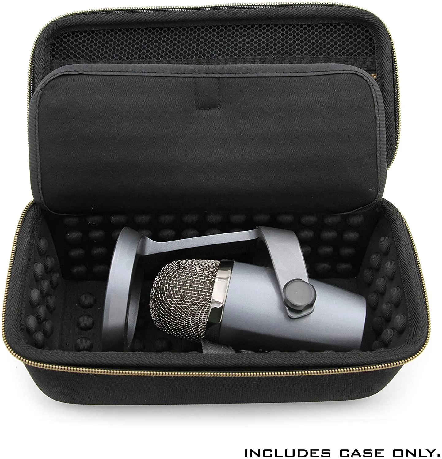 CASEMATIX Hard Case Compatible with Blue Yeti Nano Microphone and other USB Recording Microphones & Accessories - Includes Streaming Mic Case Only