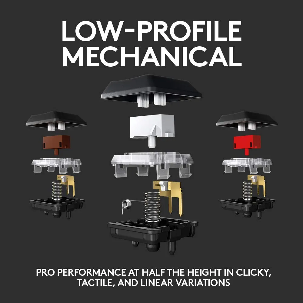Certified Refurbished - Logitech G915 LIGHTSPEED RGB Mechanical Gaming Keyboard, Low Profile GL Clicky Key Switch