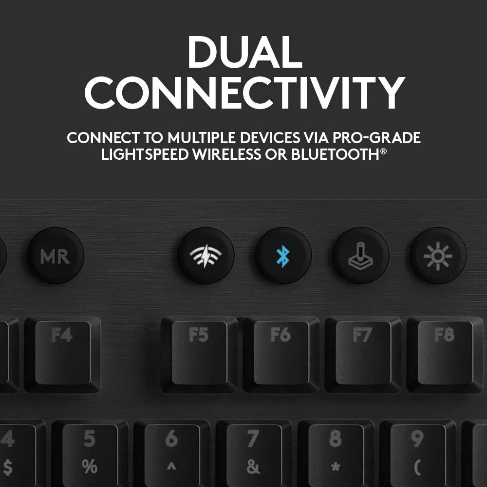 Certified Refurbished - Logitech G915 LIGHTSPEED RGB Mechanical Gaming Keyboard, Low Profile GL Clicky Key Switch