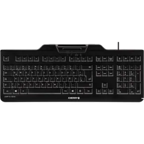 Cherry KC 1000 SC Keyboard - Cable Connectivity - USB Interface - 104 Key - English (US) - QWERTZ Keys Layout - Mechanical - Black