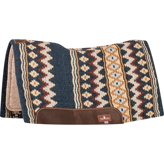 Classic Equine 3/4" ESP Contour Saddle Pad 34"x38"- Navy/Ice