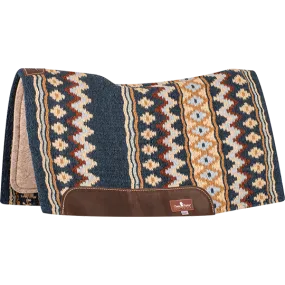 Classic Equine 3/4" ESP Contour Saddle Pad 34"x38"- Navy/Ice