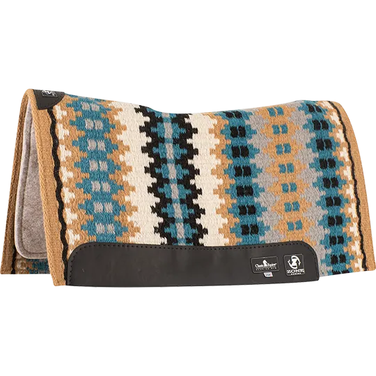 Classic Equine 3/4" Zone Series Saddle Pad 34"X38"- Indian Tan/Black