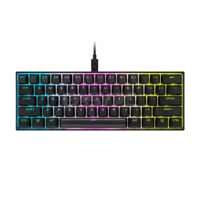 Corsair K65 RGB MINI 60% Mechanical Gaming Keyboard Cherry MX Speed CS-CH-9194014-NA, Detachable Cable, Braided Cable, 100M Keystrokes 7UBE COCS2381