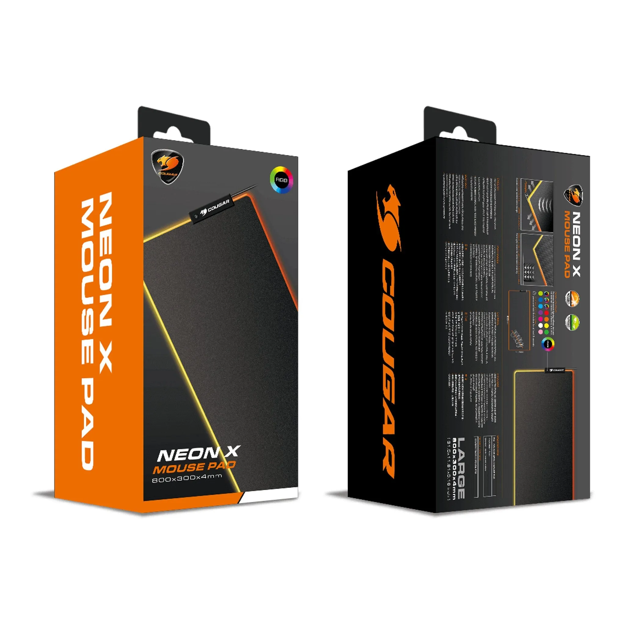 COUGAR NEON X RGB Large Smooth Cloth Gaming Mouse Pad