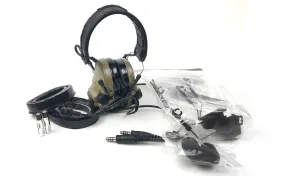 Coyote Brown 3M Peltor Comtac VI NIB Dual Comm Headset
