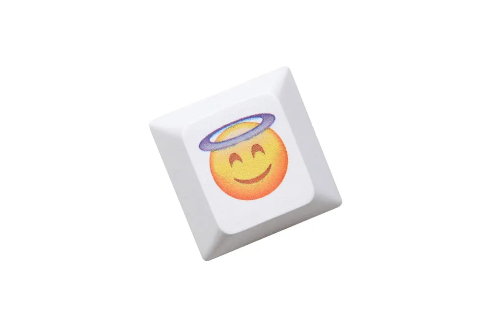 Cute Face Mood Meme Expression Keycap Dye Subbed keycaps for mx stem mechanical keyboards Yellow funny snicker Tongue Cry