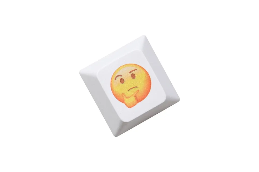 Cute Face Mood Meme Expression Keycap Dye Subbed keycaps for mx stem mechanical keyboards Yellow funny snicker Tongue Cry